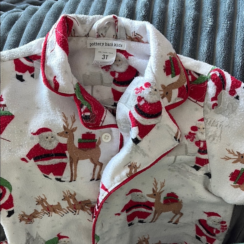 Pottery Barn Kids Santa and Reindeer Pajamas